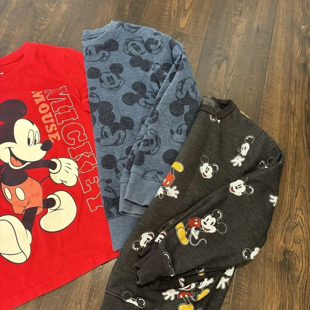 Boys Sz 7 Mickey Top Long Sleeve Sweater Disney Jumping‎ Beans